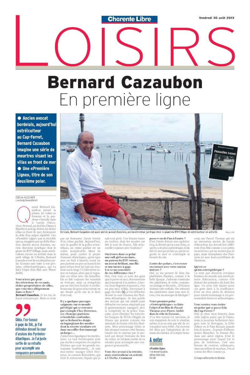 article_Charente_Libre_Bernard_Cazaubon
